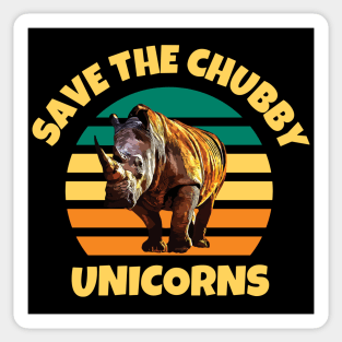 Save Rhinos The Chubby Unicorns Sticker